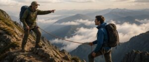 guided by a mountain guide